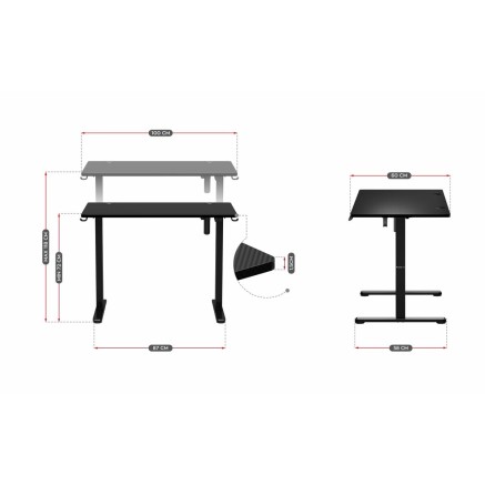 Schreibtisch Huzaro HZ-Hero 7.9 Black Schwarz 2