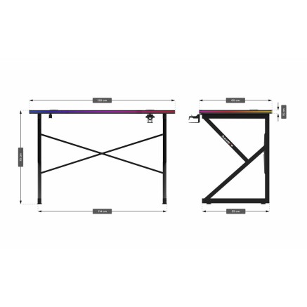 Schreibtisch Huzaro HZ-Hero 1.7 RGB Black 2