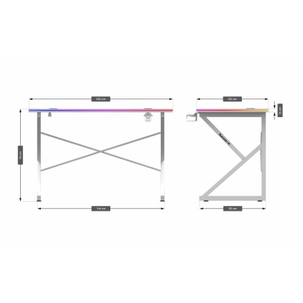Schreibtisch Huzaro HZ-Hero 1.7 RGB White 2