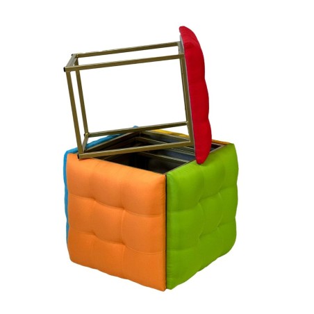 Jeu de tabourets GO GIFT Transformer Multicouleur Cuir Acier 50 x 50 x