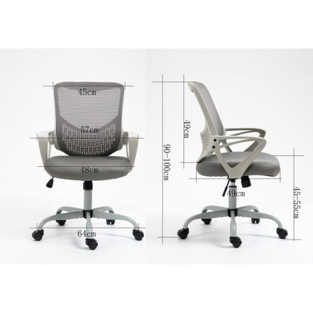Sedia da Ufficio Activejet YK507 SZ Grigio
