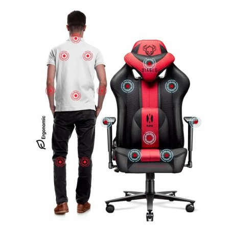 Chaise de jeu Diablo Chairs Diablo X-PLAYER 2.0 Noir Rouge