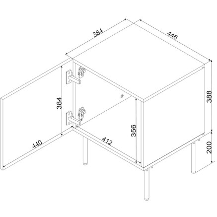 Nachttisch Cama Meble ISLA 400069 2