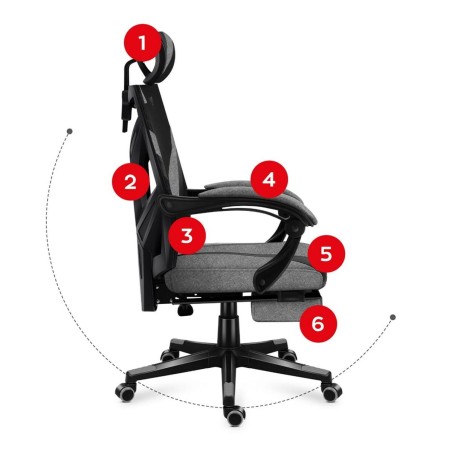 Sedia Gaming Huzaro Combat 5.0 Nero Grigio