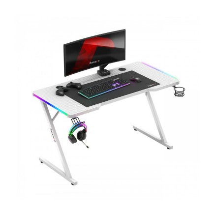 Mesa de Escritorio Gaming Huzaro HZ-Hero 2.5 White RGB Blanco 120 x 75 2