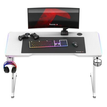 Schreibtisch Gaming Huzaro HZ-Hero 2.5 White RGB Weiß 120 x 75 x 60 c