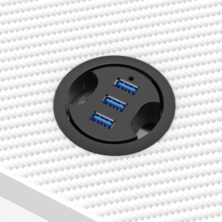Schreibtisch Gaming Huzaro HZ-Hero 2.5 White RGB Weiß 120 x 75 x 60 c