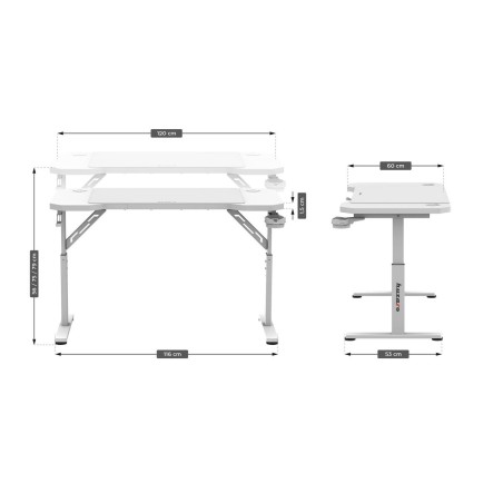 Mesa de Escritorio Gaming Huzaro HZ-Hero 2.6 White Blanco