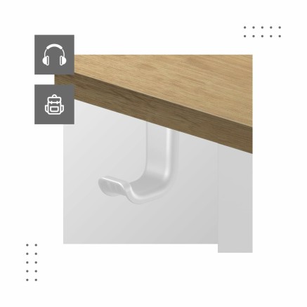 Schreibtisch Mark Adler MA-Leader 7.0 Craft Weiß Holz 2
