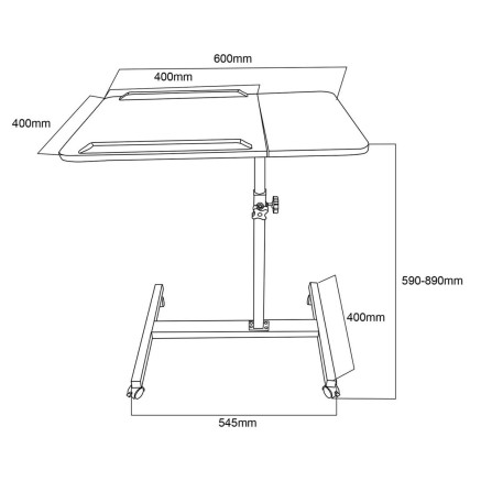 Bureau MacLean MC-121 W Blanc Noir 2