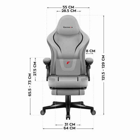 Sedia Gaming Huzaro HZ-FORCE 4.6 GREY