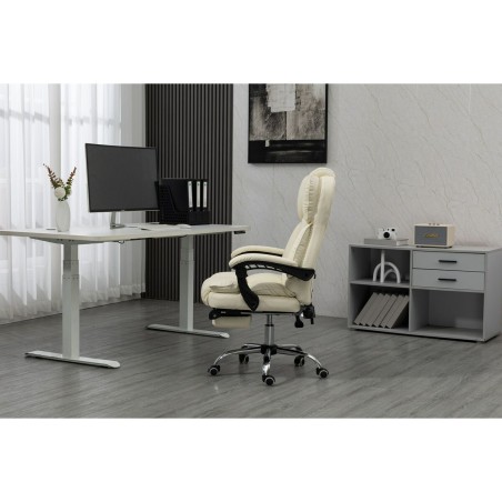 Chaise de Bureau Activejet YK7416 BE Noir Beige Argenté