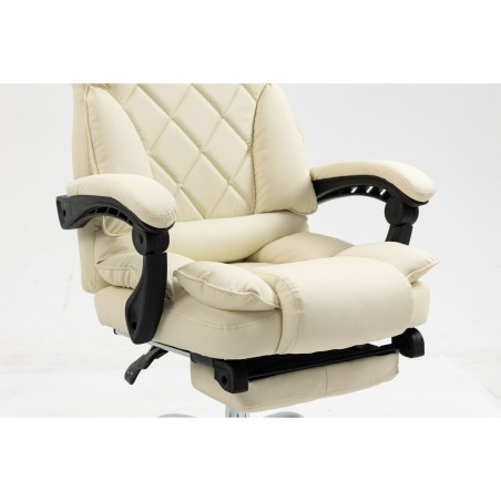 Chaise de Bureau Activejet YK7416 BE Noir Beige Argenté