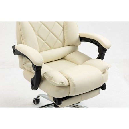 Chaise de Bureau Activejet YK7416 BE Noir Beige Argenté