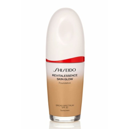 Base de maquillage liquide Shiseido Revitalessence Skin Glow Nº 350 3