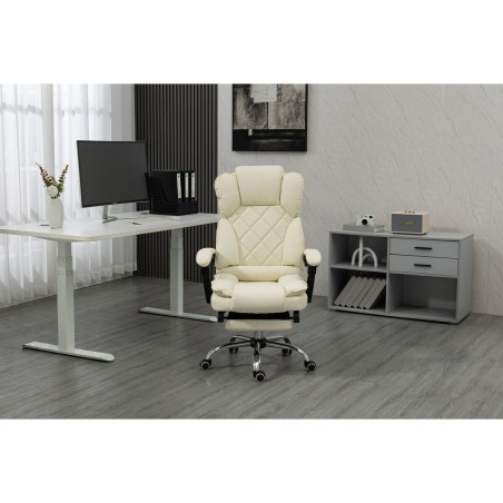 Chaise de Bureau Activejet YK7416 BE Noir Beige Argenté