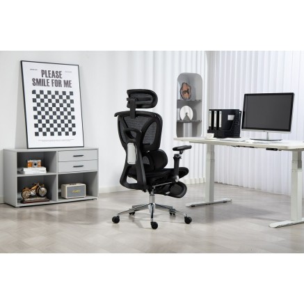 Office Chair Activejet YK848 BK Black Silver 1 Piece 2