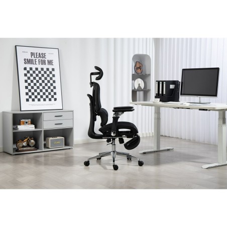Sedia da Ufficio Activejet YK848 BK Nero Argentato 1 Pezzi