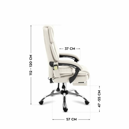 Chaise de Bureau Mark Adler MA-BOSS 6.0 BEIGE Blanc 2