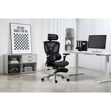 Sedia da Ufficio Activejet YK848 BK Nero Argentato 1 Pezzi
