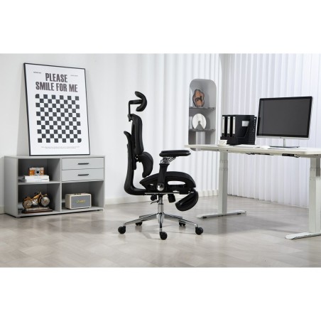 Sedia da Ufficio Activejet YK848 BK Nero Argentato 1 Pezzi