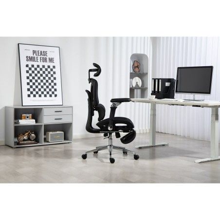Sedia da Ufficio Activejet YK848 BK Nero Argentato 1 Pezzi