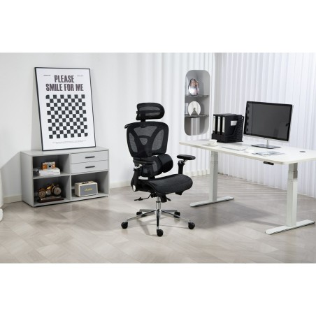 Sedia da Ufficio Activejet YK848 BK Nero Argentato 1 Pezzi