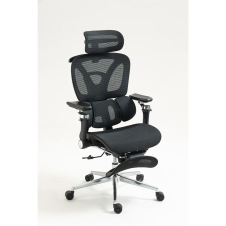 Sedia da Ufficio Activejet YK848 BK Nero Argentato 1 Pezzi
