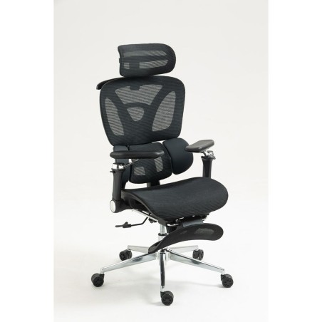 Sedia da Ufficio Activejet YK848 BK Nero Argentato 1 Pezzi