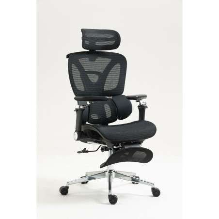 Sedia da Ufficio Activejet YK848 BK Nero Argentato 1 Pezzi