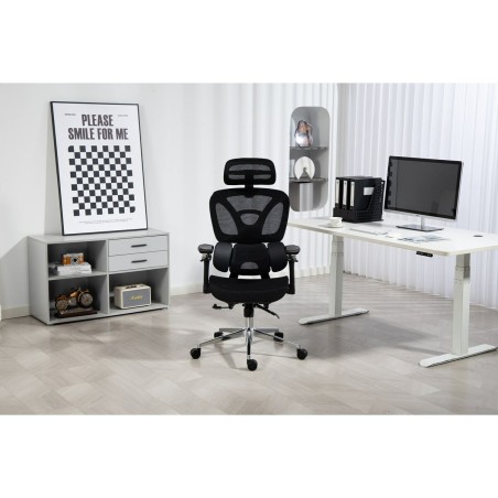 Sedia da Ufficio Activejet YK848 BK Nero Argentato 1 Pezzi