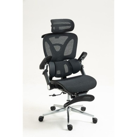 Sedia da Ufficio Activejet YK848 BK Nero Argentato 1 Pezzi