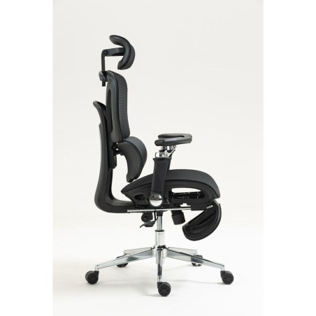 Sedia da Ufficio Activejet YK848 BK Nero Argentato 1 Pezzi