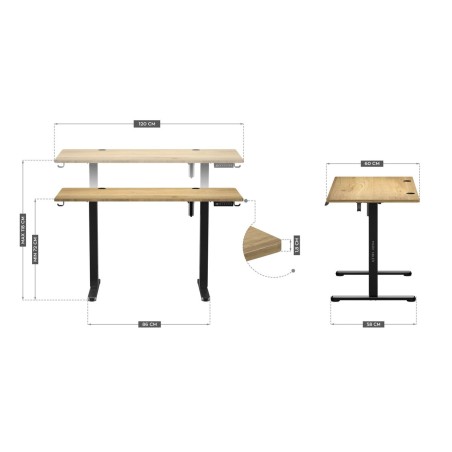 Schreibtisch Mark Adler MA-LEADER 7.0 Schwarz Bronze