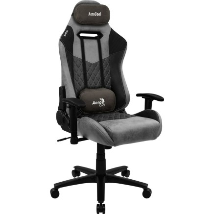 Silla Gaming Aerocool DUKE AeroSuede 180º Negro Gris 2