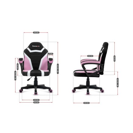 Gaming-Stuhl Huzaro HZ-Ranger 1.0 pink mesh Schwarz/Rosa Kinder 2