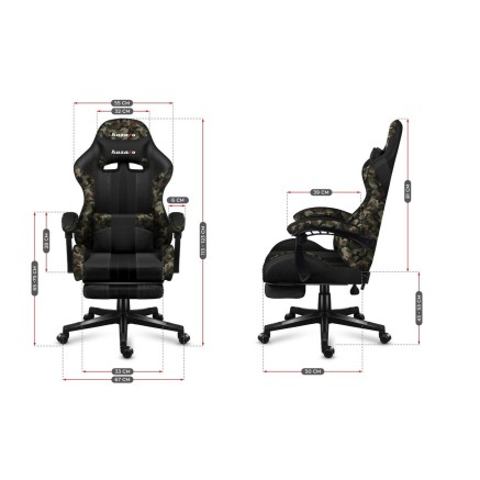 Chaise de jeu Huzaro HZ-Force 4.7 Camo Noir 2