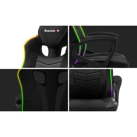Gaming-Stuhl Huzaro HZ-Force 2.5 RGB Mesh Schwarz Grau 2