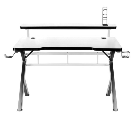 Bureau Gaming Huzaro HZ-Hero 5.0 White Blanc Noir Fibre de Carbone 120