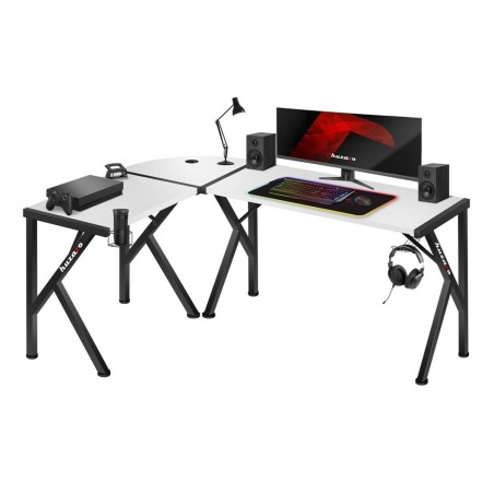 Escritorio Huzaro Hero 6.3 Blanco Negro Acero Fibra de carbono 154 x 7