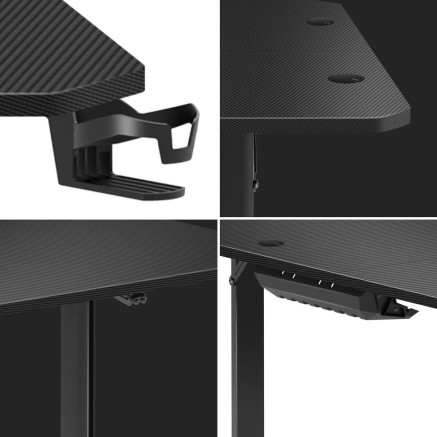 Scrivania Gaming Huzaro HZ-Hero 4.7 Nero Legno MDF 160 x 75 cm 2