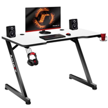 Bureau Huzaro Hero 2.5 Wit Zwart Aluminium 120 x 60 cm