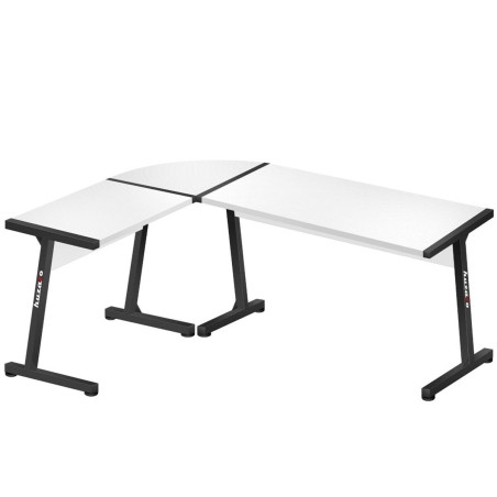 Schreibtisch Huzaro HZ-Hero 6.0 Weiß Stahl Carbonfaser 178 x 4 x 112