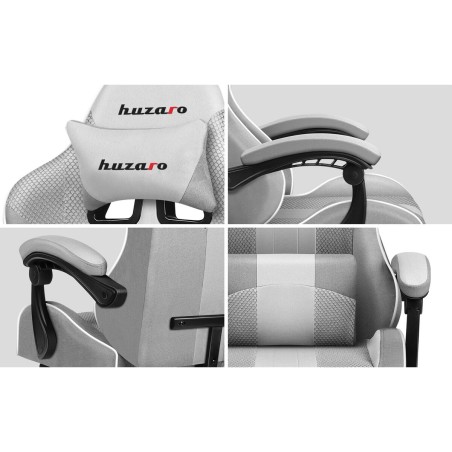 Silla Gaming Huzaro HZ-Force 4.7 White Mesh     Blanco Gris