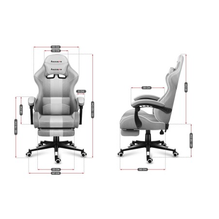 Silla Gaming Huzaro HZ-Force 4.7 White Mesh     Blanco Gris
