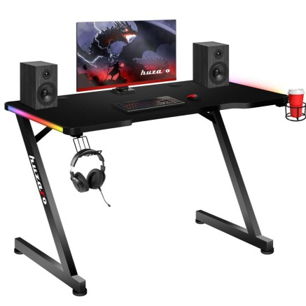Schreibtisch Huzaro HZ-Hero 2.5 RGB Schwarz Aluminium Stahl 120 x 60 c