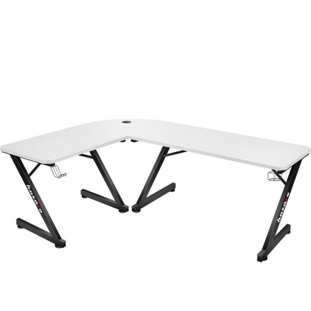 Bureau Gaming Huzaro HZ-Hero 7.0 Blanc Noir Fibre de Carbone 154 x 72,