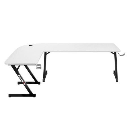 Scrivania Gaming Huzaro HZ-Hero 7.0 Bianco Nero Fibra di carbonio 154