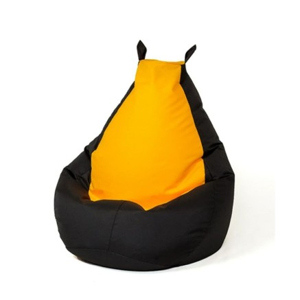 Poef GO GIFT Geel Zwart Oxford 105 x 80 cm