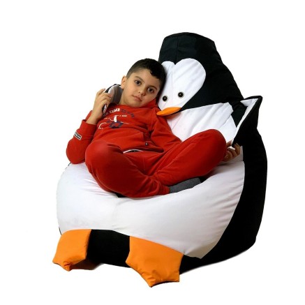 Puff GO GIFT Blanco Negro Oxford Pingüino 130 x 90 cm 2